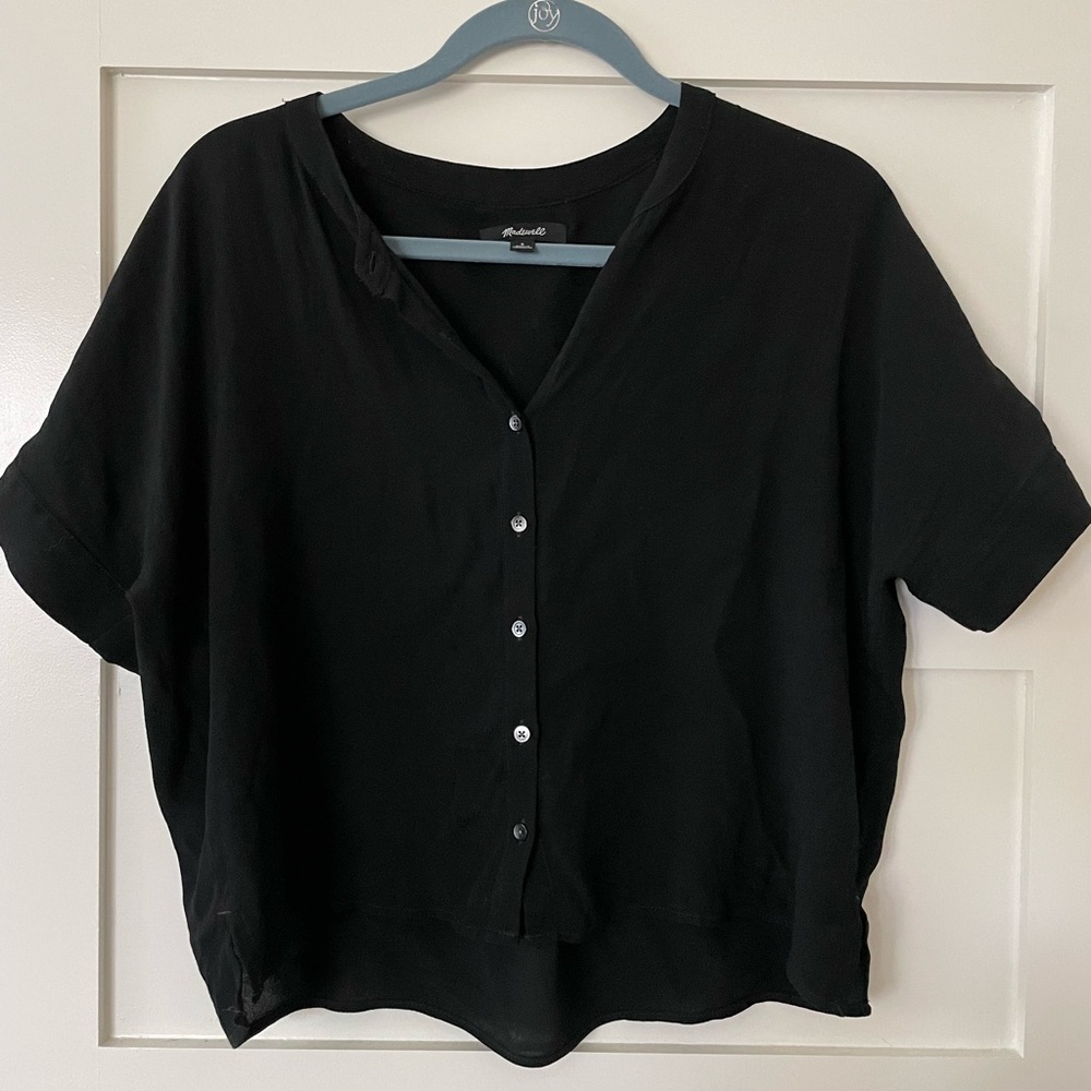 Madewell cropped button up size: S